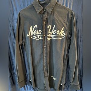 Polo by Ralph Lauren button down limited run New York RL67 hand knit shirt.